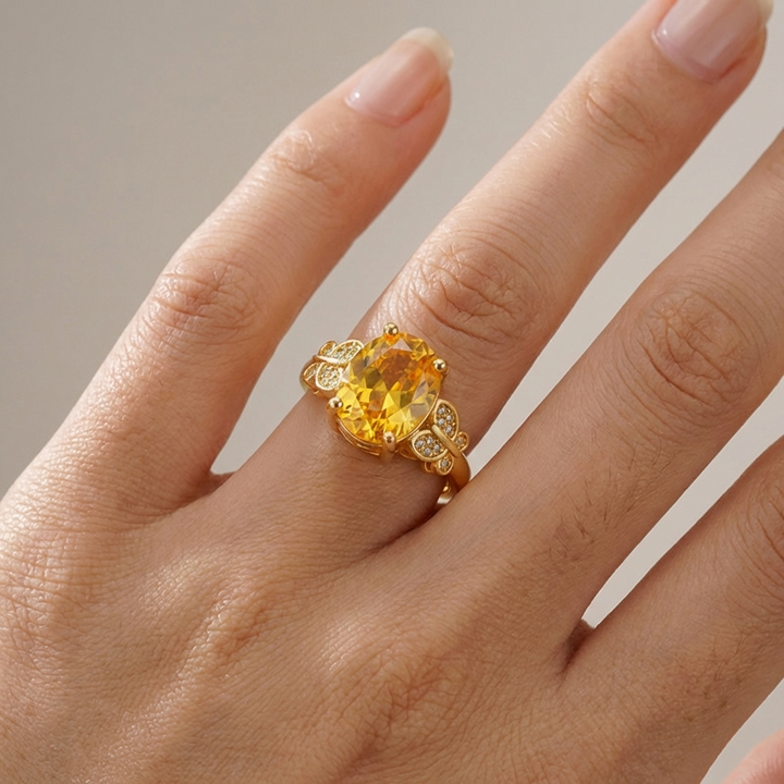 Gold Sunrise Ring - (Adjustable)