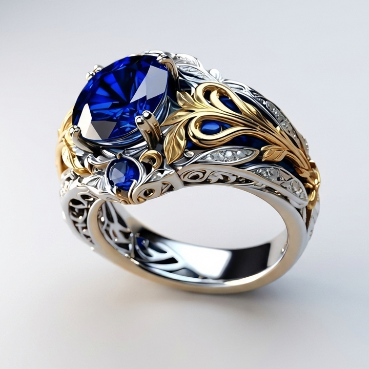 Royal Blue & Gold Ring
