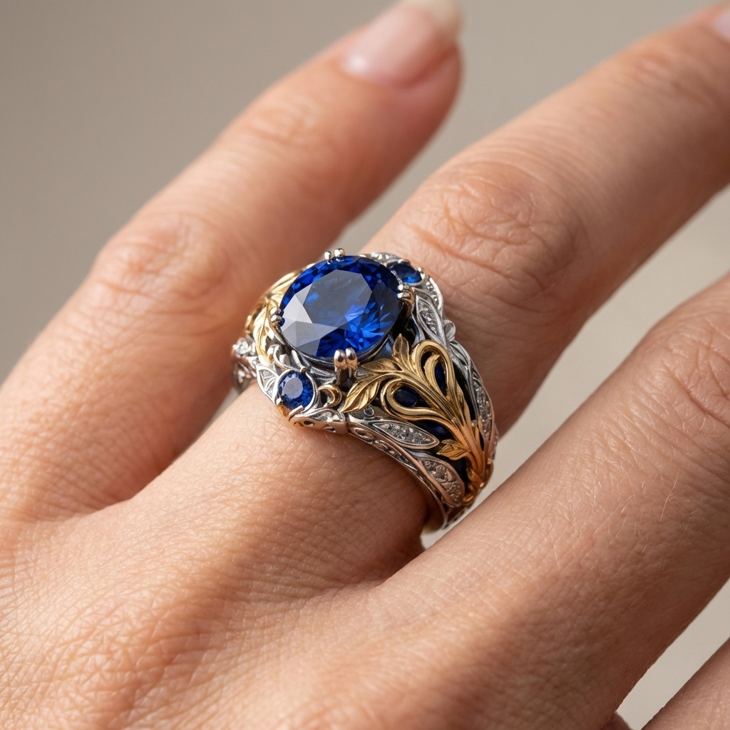 Royal Blue & Gold Ring