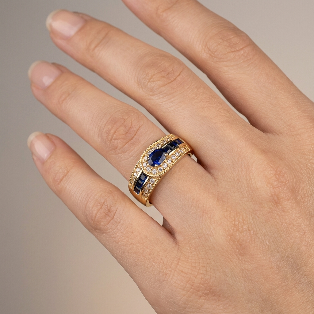 Blue Empire Ring