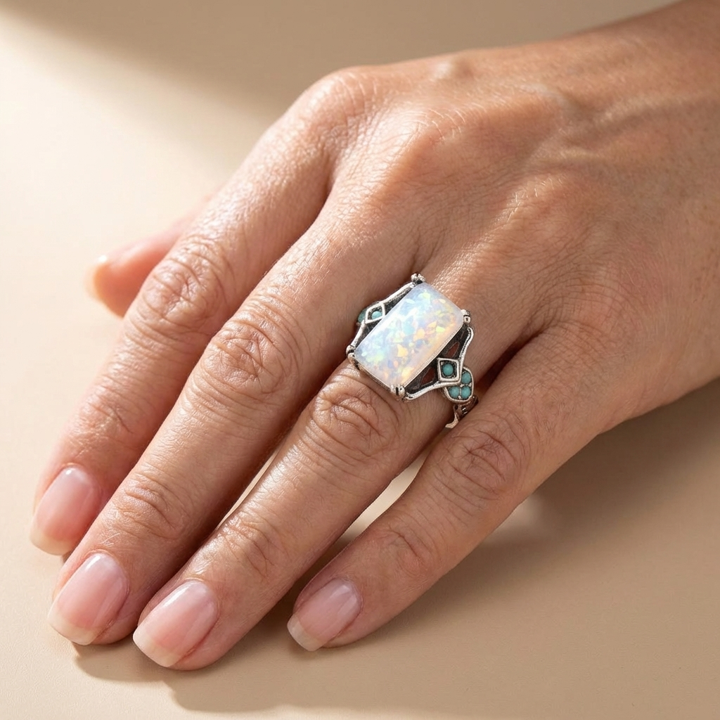Aurora Opal Ring