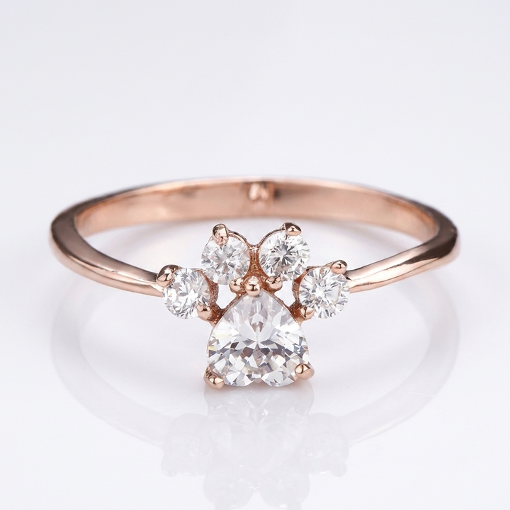 Paw Diamond Ring