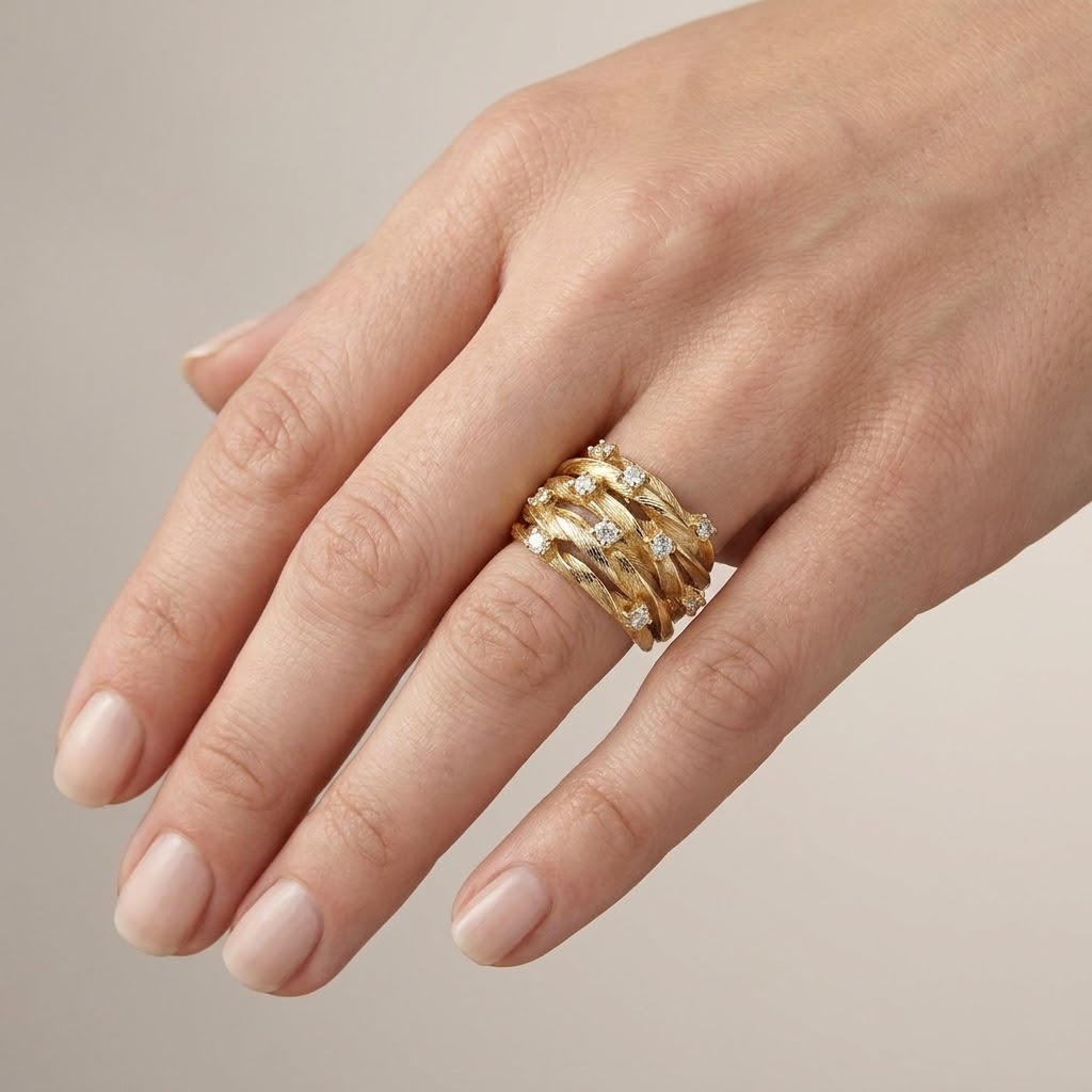 Leaf Zirconia Ring