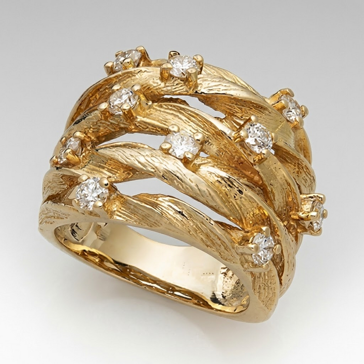 Leaf Zirconia Ring