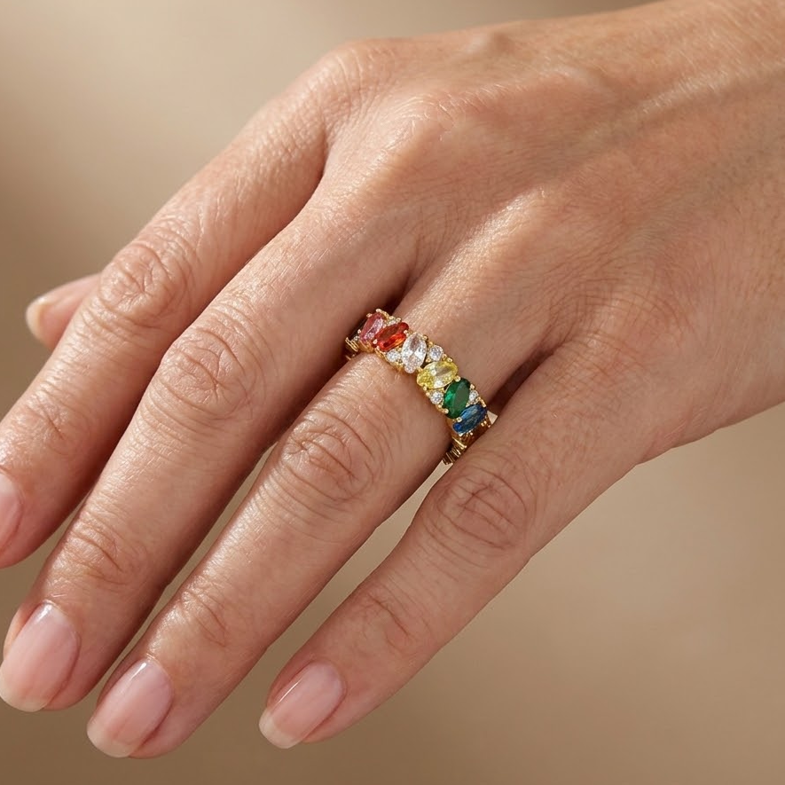Rainbow Zirconia Ring