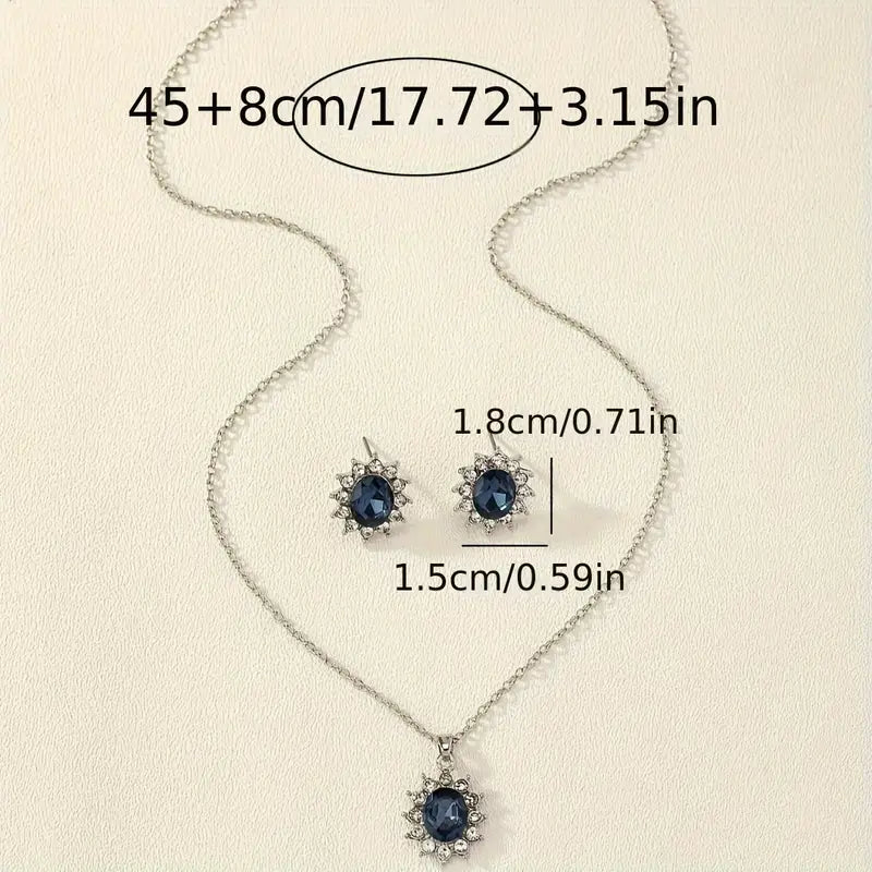 Katya Azuryn Schmuckset | Weißgold