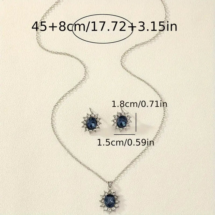 Katya Azuryn Schmuckset | Weißgold