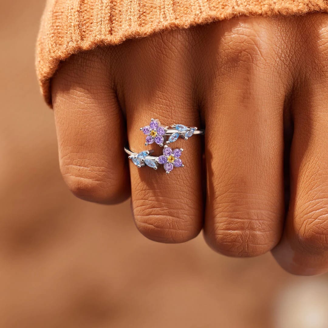 Purple Blue Grace Ring - (Adjustable)