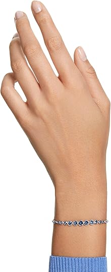 Tennisarmband mit rundgeschliffenen Saphiren | Weißgold