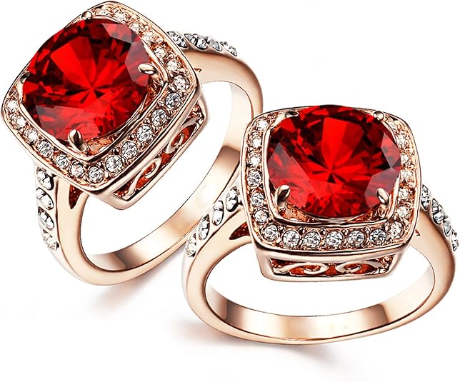 Ruby Halo Statement Ring | Roségold
