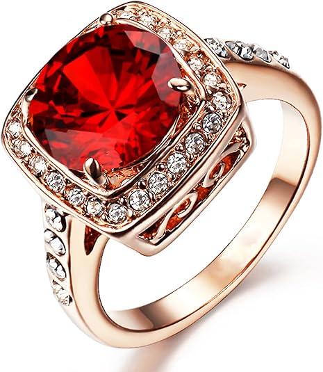 Ruby Halo Statement Ring | Roségold