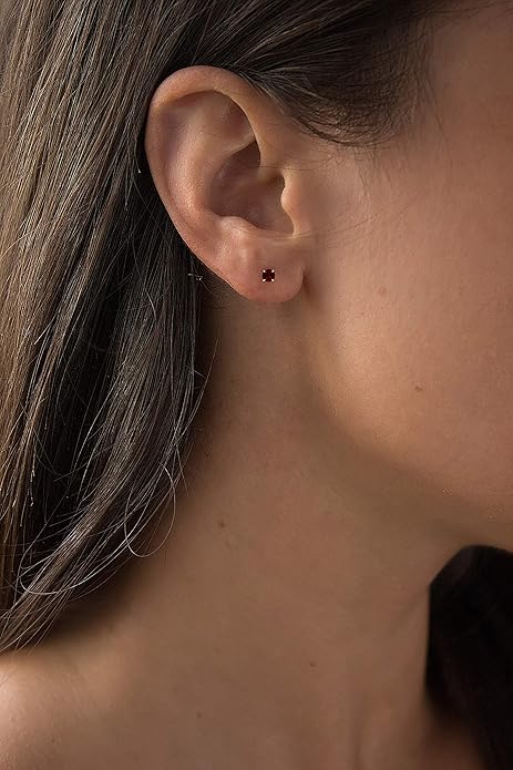 Rubin-Ohrstecker | Gold