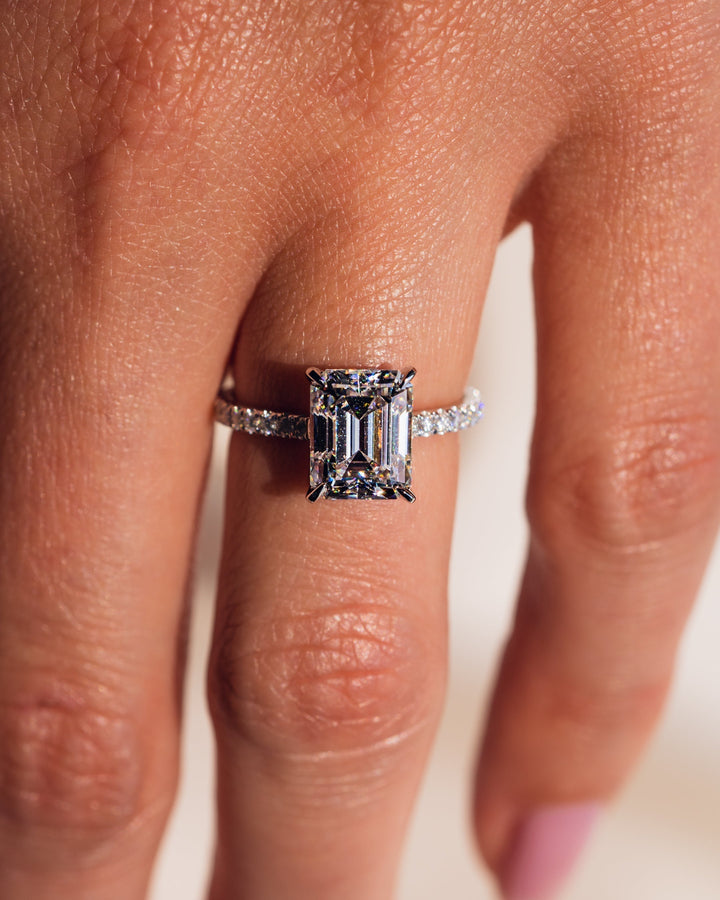 Jasmin (mit Pavé) - Smaragd | Silber