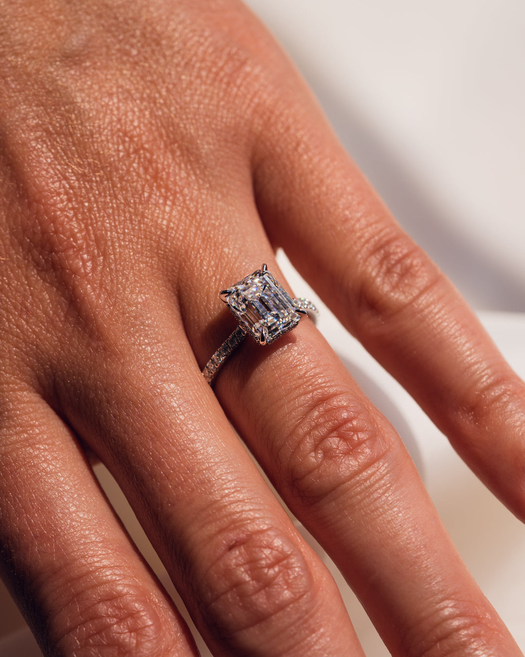 Jasmin (mit Pavé) - Smaragd | Silber