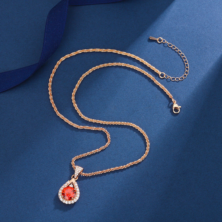 Karminrot Champagner Set | Rose Gold