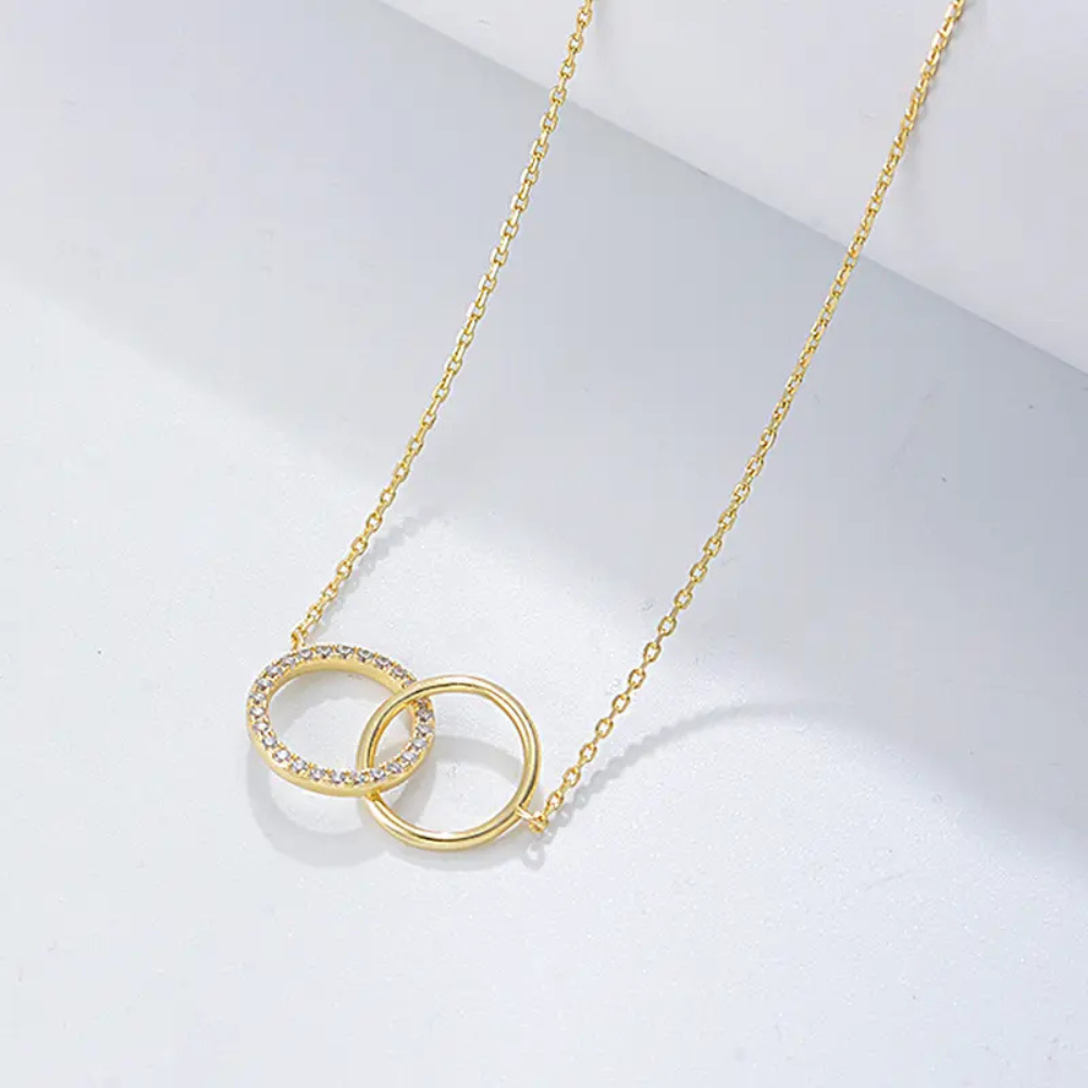 Round Circle Cubic Zircon Necklace